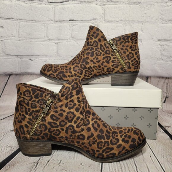 Sun + Stone Abby Double Zip Booties- Leopard - Picture 5 of 8
